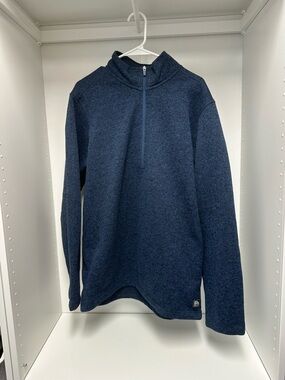Eddie Bauer Men's Navy Quarter-Zip Sweater